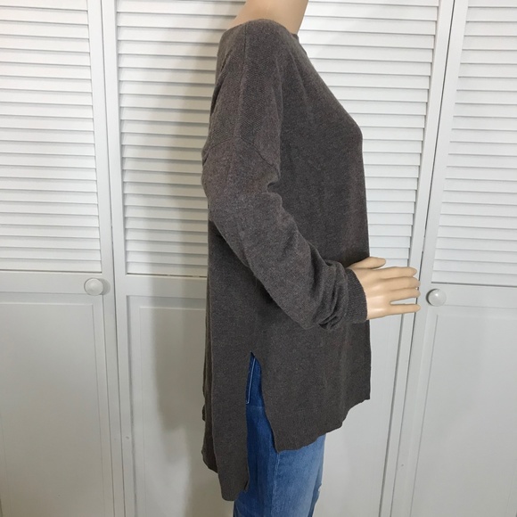 Vince Hi - Low Tunic Brown Sweater Medium - Picture 7 of 15